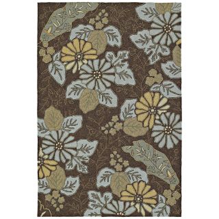 Indoor/ Outdoor Fiesta Chocolate Island Rug (9 X 12)