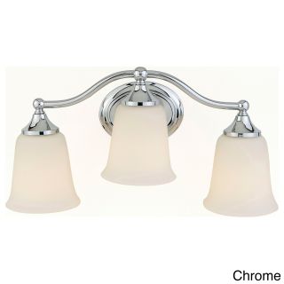 3 light Opal etched Glass Vanity Fixture
