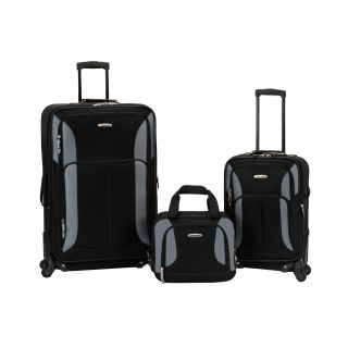 Rockland Deluxe Expandable 3 piece Spinner Luggage Set