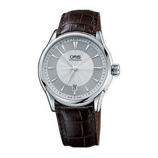 Oris Men's 733 7591 4051LS Artelier Date Black Guilloche Dial Watch at  Men's Watch store.