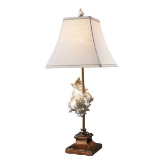 Delray 1 light Conch Shell And Bronze Table Lamp