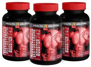 Testosterone Booster 742 Potency Tonic, Muscle Building for Male and Female. Product of USA (3 Bottles) Health & Personal Care