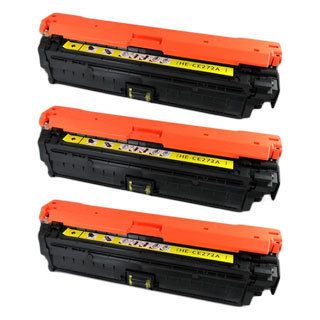 Hp Ce272a (hp 650a) Compatible Yellow Toner Cartridge (pack Of 3)