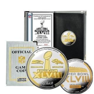 Nfl Super Bowl 48 Two tone Flip Coin