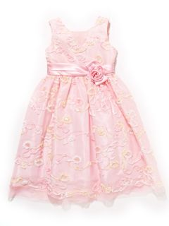 Pink Sequin Soutache Glitter Dress by C.I. Castro