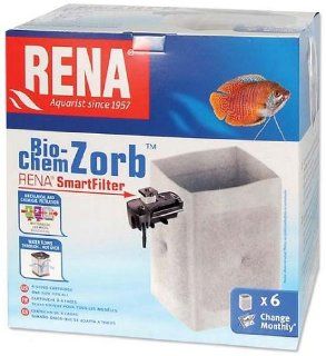 Rena 745B Bio Chem Zorb Filtration Cartridge for SmartFilter Aquarium Filters (Pack of 6) 