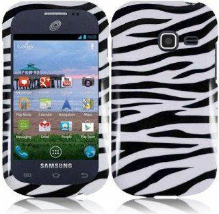 Samsung Galaxy Centura S738C ( Straight Talk , Net10 , Tracfone ) Phone Case Accessory Thrilling Zebra Design Hard Snap On Cover with Free Gift Aplus Pouch Cell Phones & Accessories