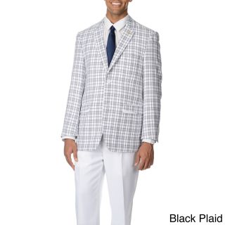 Don Mart Clothes Falcone Mens Plaid 3 piece Vested Suit Black Size 38R