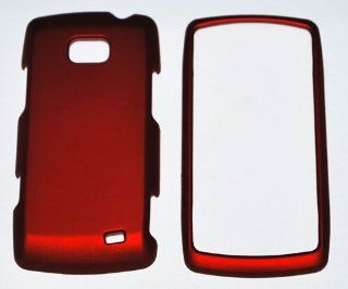 LG Ally /VS740 smartphone Rubberized Hard Case   Maroon Cell Phones & Accessories