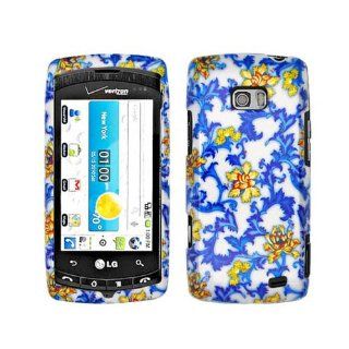 Hard Plastic Snap on Cover Fits LG VS740 Ally 2D Blue China Glossy Verizon Cell Phones & Accessories