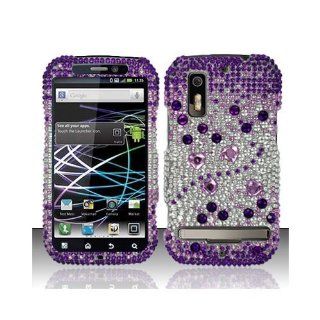Purple Bling Gem Jeweled Crystal Cover Case for Motorola Photon 4G MB855 Cell Phones & Accessories