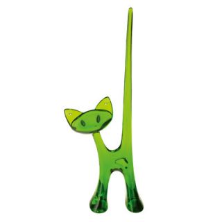 Koziol Miaou the Cat Jewelry Stand 52635 Color Transparent Olive Green