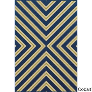 Style Haven Indoor/ Outdoor Geometric Polypropylene Rug (710 X 1010) Blue Size 710 x 1010