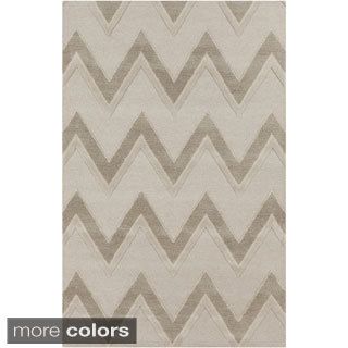 Hand tufted Gregory Chevron Wool Area Rug (8 X 10)