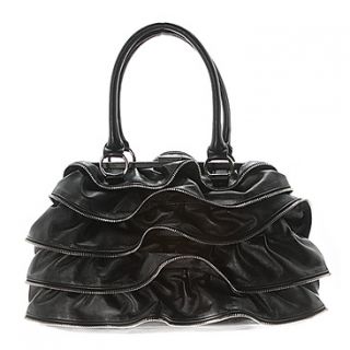 BCBGeneration Zip Ruffle Satchel  Women's   Black