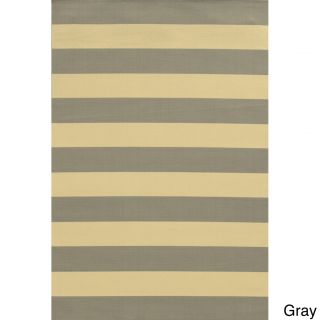 Indoor/ Outdoor Stripe Polypropylene Rug (53 X 76)