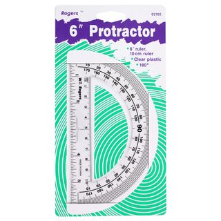 Rogers 6 inch Clear Protractor