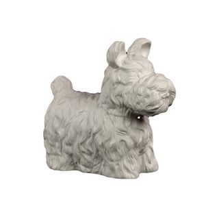Matte White Ceramic Dog