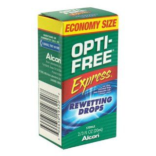 Opti Free Express Rewetting Drops, .2/3 Ounce Bottles (Pack of 3) Health & Personal Care
