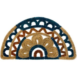Rubber cal Laguna Half circle Woven Doormat (18 X 30)
