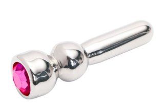 Jeweled Pleasure Ball Penis Plug ~ Surgical Steel Fetish SEX games Fuchsia jeweled PLUG ~ sm466 Health & Personal Care