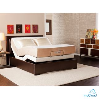 Upton Home Mycloud Adjustable Bed Queen size With 10 inch Gel Infused Memory Foam Mattress Black?? Size Queen