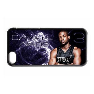NBA Sports Team Miami Heat superstar Dwyane Wade Theme Phone Case Apple iPhone 5c Hard Plastic Shell Case Cover VC 2013 00476 Cell Phones & Accessories