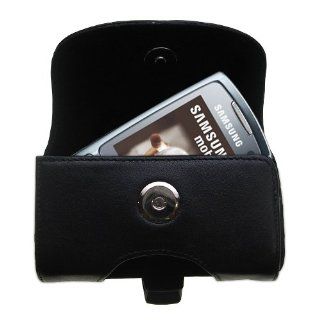 Designer Gomadic Black Leather Samsung SGH L760 Belt Carrying Case   Includes Optional Belt Loop and Removable Clip Cell Phones & Accessories