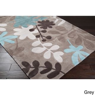 Surya Carpet, Inc. Hand tufted Floral Contemporary Area Rug (8 X 11) Beige Size 8 x 11