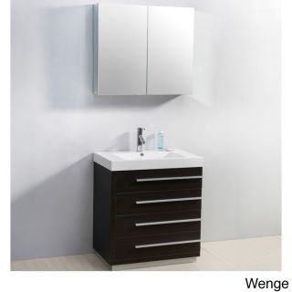 Virtu Virtu Usa Bailey 30 inch Single sink Bathroom Vanity Set Brown Size Single Vanities