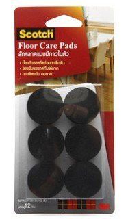 Felt self adhesive Scotch Round 34mm (pack of 12 pieces) black   Furniture Pads  