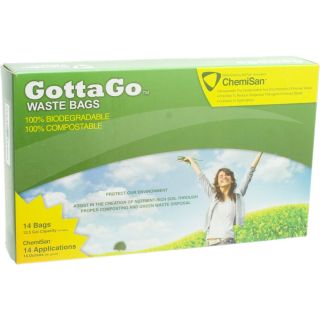Global Sanitation Solutions GottaGo Waste Disposal Bags w/ Chemisan    14 Applications
