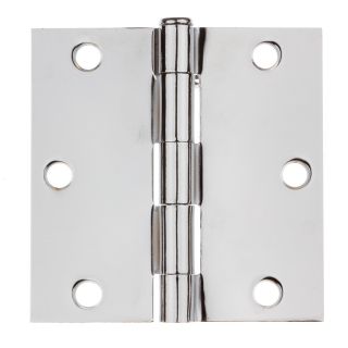 Gliderite 3.5 X 3.5 Square Corner Polished Chrome Door Hinges (pack Of 12)