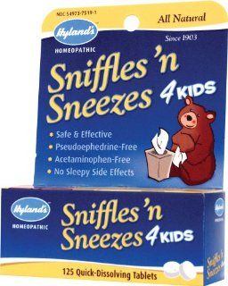 Ecofriendly Hyland's Sniffles N Sneezes 4 Kid ( 1x125 TAB) By Hyland Homeopathy Health & Personal Care