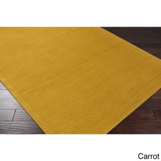 Surya Carpet, Inc. Hand loomed Tatum Solid Wool Area Rug (9 X 13) Orange Size 9 x 13