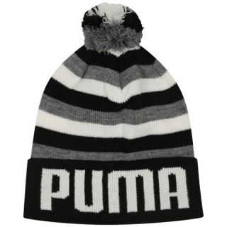 Puma Mens Graphic Beanie   Black/Grey/White       Clothing