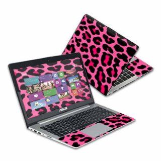 MightySkins Protective Skin Decal Cover for Asus VivoBook S400CA Laptop 14.1" screen Sticker Skins Pink Leopard Computers & Accessories