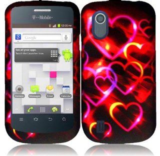 For ZTE Concord V768 Hard Design Cover Case Colorful Hearts Accessory Cell Phones & Accessories