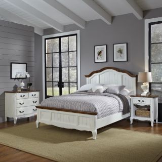 Home Styles The French Countryside King Bed, Night Stand, And Chest Oak Size King