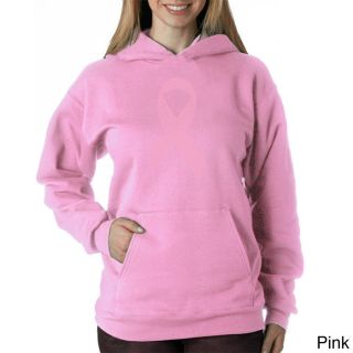 Los Angeles Pop Art Los Angeles Pop Art Womens Breast Cancer Ribbon Sweatshirt Pink Size XL (16)