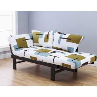 Elite Wood Abstract Block White Lounger