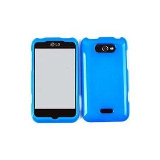 LG Motion MS770 Pearl Blue Snap on Cover Faceplate Cell Phones & Accessories
