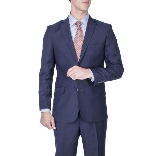 Mens Navy Blue Tonal 2 button Slim Fit Suit