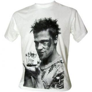 Lectro Men's Brad Pitt Actor Fight Club 1999 Film T Shirt V1 Movie And Tv Fan T Shirts Clothing