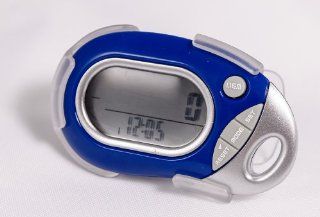 Pedusa PE 771 Tri Axis Multi Function Pocket Pedometer (Blue with Holster/Belt Clip) Health & Personal Care