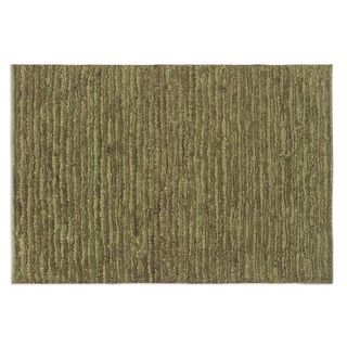 Hand knotted Jessore Washed Green Jute Area Rug (6 X 9)