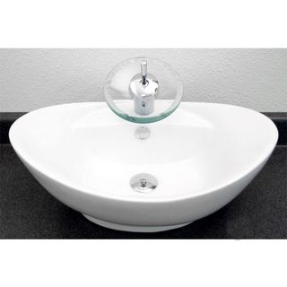 European Style Oval Shape 23 inch Porcelain Ceramic Bathroom Vessel Sink