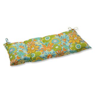 Pillow Perfect Outdoor Glynis Floral Wrought Iron Loveseat Cushion
