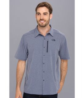 The North Face S/S Solong Woven Mens Short Sleeve Button Up (Blue)