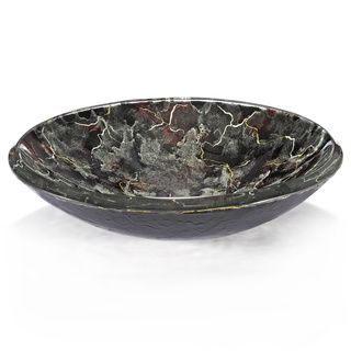 Black/ Grey Storm Glass Sink Bowl